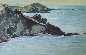 50 1929  LES PEINTURES GOUACHE DE MON GRAND PERE (3) ILE DE LA TORTUE